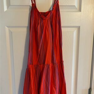 Universal Thread Orange and Purple Dress Crossover Straps Tiered